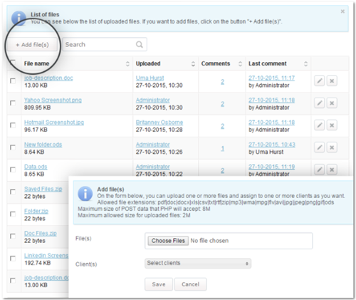 Add unlimited documents and files